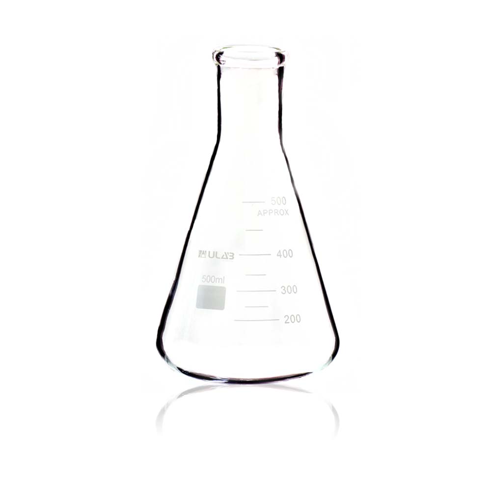 ULAB Scientific Narrow Mouth Glass Erlenmeyer Flask Set 3 Sizes 250ml