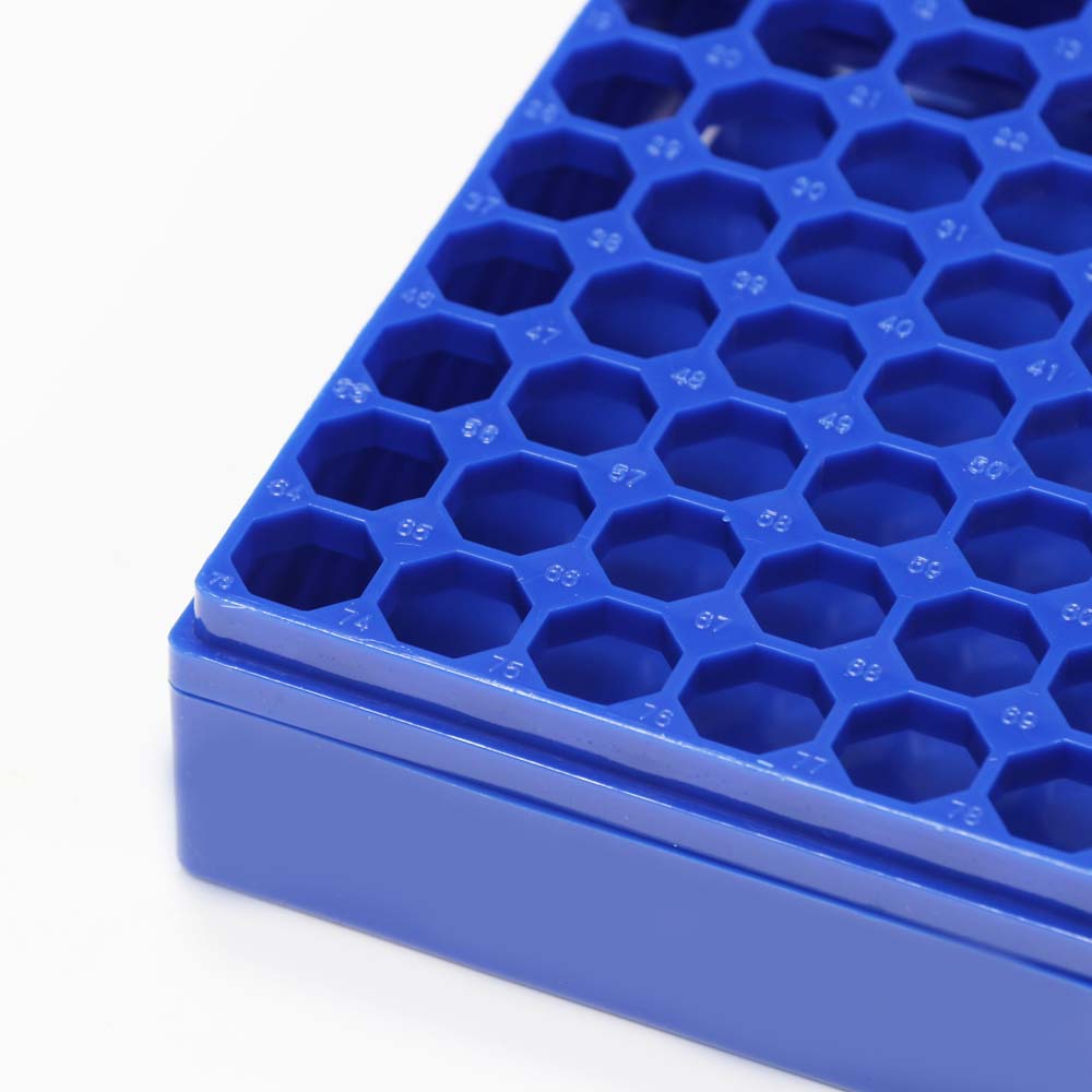 ULAB Scientific Cryo-Safe Freezing Box and Cryotube Workstation Rack Set, 81-Place Freezing Box, 50 Holes Cryotube Workstation Rack, UCP1002