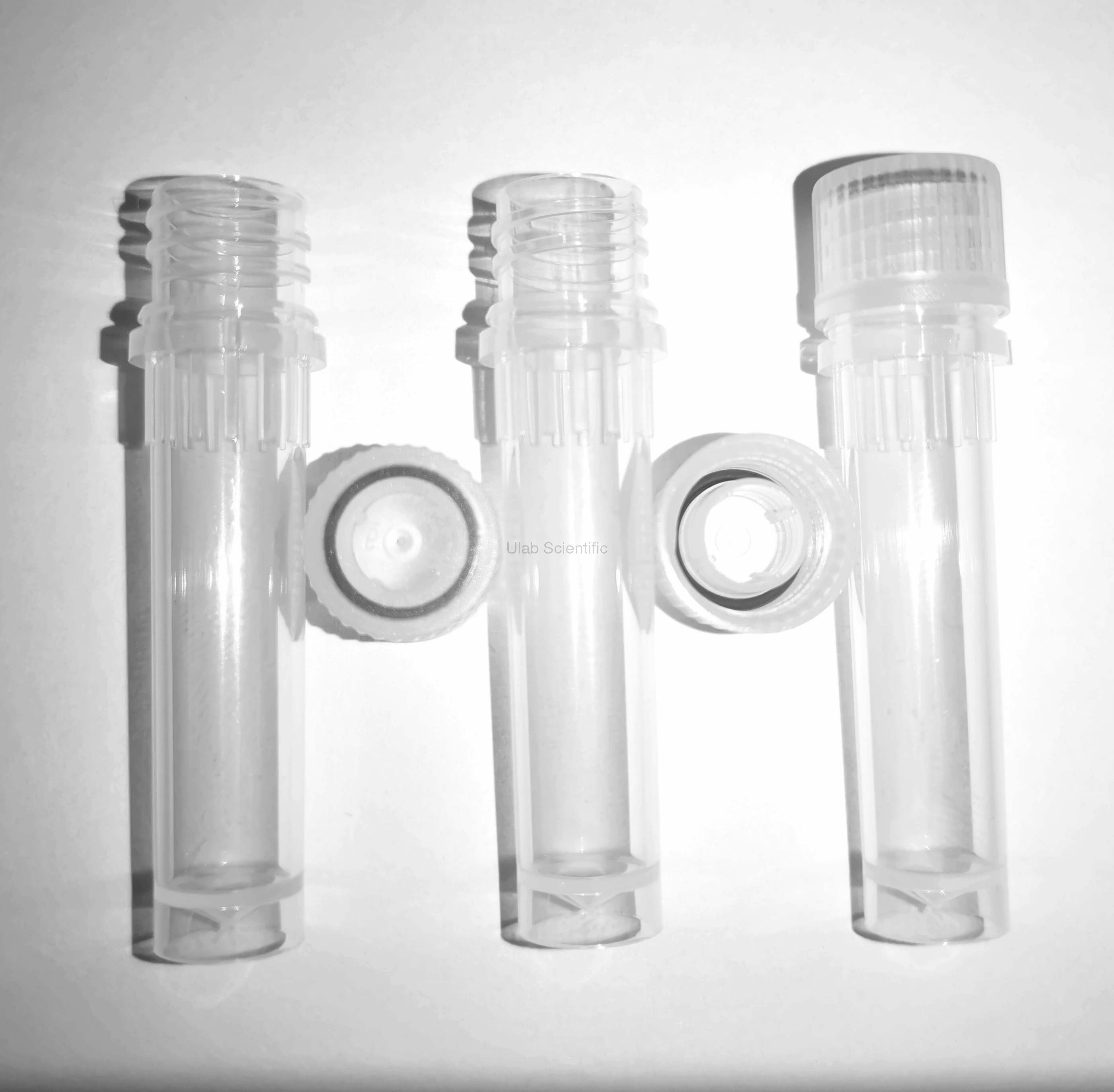 1.5ml/2.0ml Self Standing Cryotubes with Screw Caps, Polypropylene Material, Clear, Sterile, DNase-free, RNase-free, Non-pyrogenic