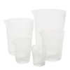 ULAB Scientific Plastic Beaker Set, 5 Sizes 50ml 100ml 250ml 500ml 1000ml, Stackable with Spout, Molded Graduation, UBP1001
