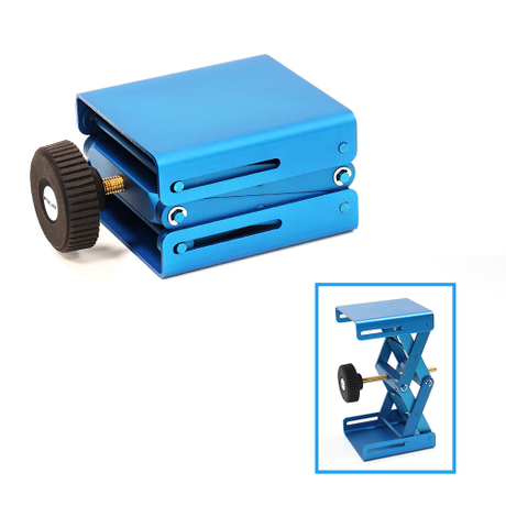 ULAB Lab Jack, Aluminium Lift Table, Jack Platform 3.15"x3" Max. Height up to 5.5", Heavy Duty, ULJ1003