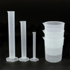 ULAB Scientific Stackable Graduated Plastic Beaker and Measuring Cylinder Set, Including 3pcs of 500ml beakers, 3pcs of Graduated Plastic cylinders 10ml 50ml 100ml, Molded Graduation, UBP1005