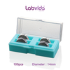 Labvida 100pcs of Pre-cleaned Microscope Cover Glass, Circular, Super White Glass, Dia.14 mm with 2.0# Thickness 0.19-0.22mm, LVR404