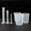 ULAB Scientific Stackable Graduated Plastic Beaker and Measuring Cylinder Set, Including 3pcs of 1000ml beakers, 3pcs of Graduated Plastic cylinders 10ml 50ml 100ml, Molded Graduation, UBP1006
