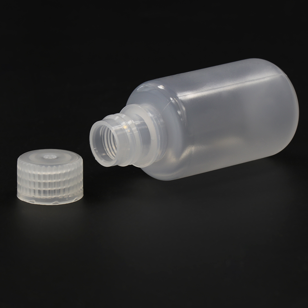 ULAB Scientific Narrow-Mouth Plastic Round Bottles and Pipette Set, 12pcs of Bottles, Natural Color, Cap.60ml, 100pcs of Pasteur Pipette Offered, LDPE Material, Cap.7ml/155mm Long, URB1003
