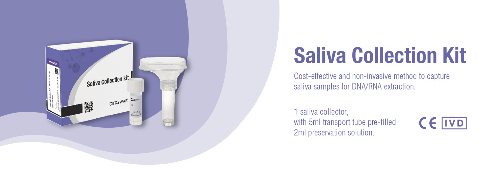 saliva collector with preservation solution