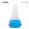 ULAB Scientific Conical Polypropylene Erlenmeyer flasks 2000ml Narrow Neck with Screw Cap Sets, Molded Graduations, UEF1004