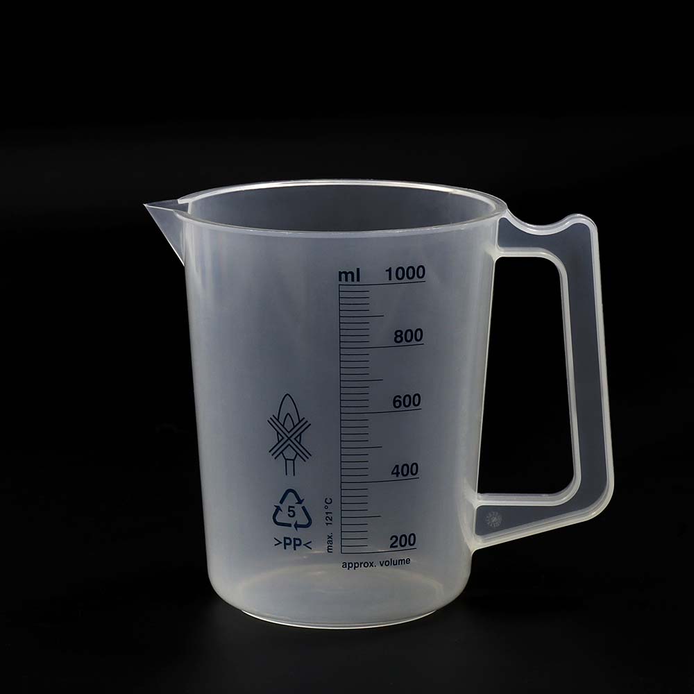 Ulab Handled Plastic Beaker And Measuring Cylinder Set 1pc Of 1000ml Handled Beakers 3 Size 