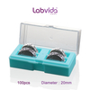 Labvida 100pcs of Pre-cleaned Microscope Cover Glass, Circular, Super White Glass, Dia.20 mm with 2.0# Thickness 0.19-0.22mm, LVR407