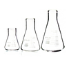 ULAB Scientific Narrow-Mouth Glass Erlenmeyer Flask Set, 3 Sizes 50ml 150ml 250ml, 3.3 Boro with Printed Graduation, UEF1001