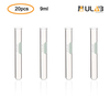 ULAB Scientific Glass Test Tube with Rim, Shot Glass, Cocktail Party Tubes, Cap.9ml, 13x100mm, 3.3 Borosilicate Glass Material, Pack of 20, UTT1007