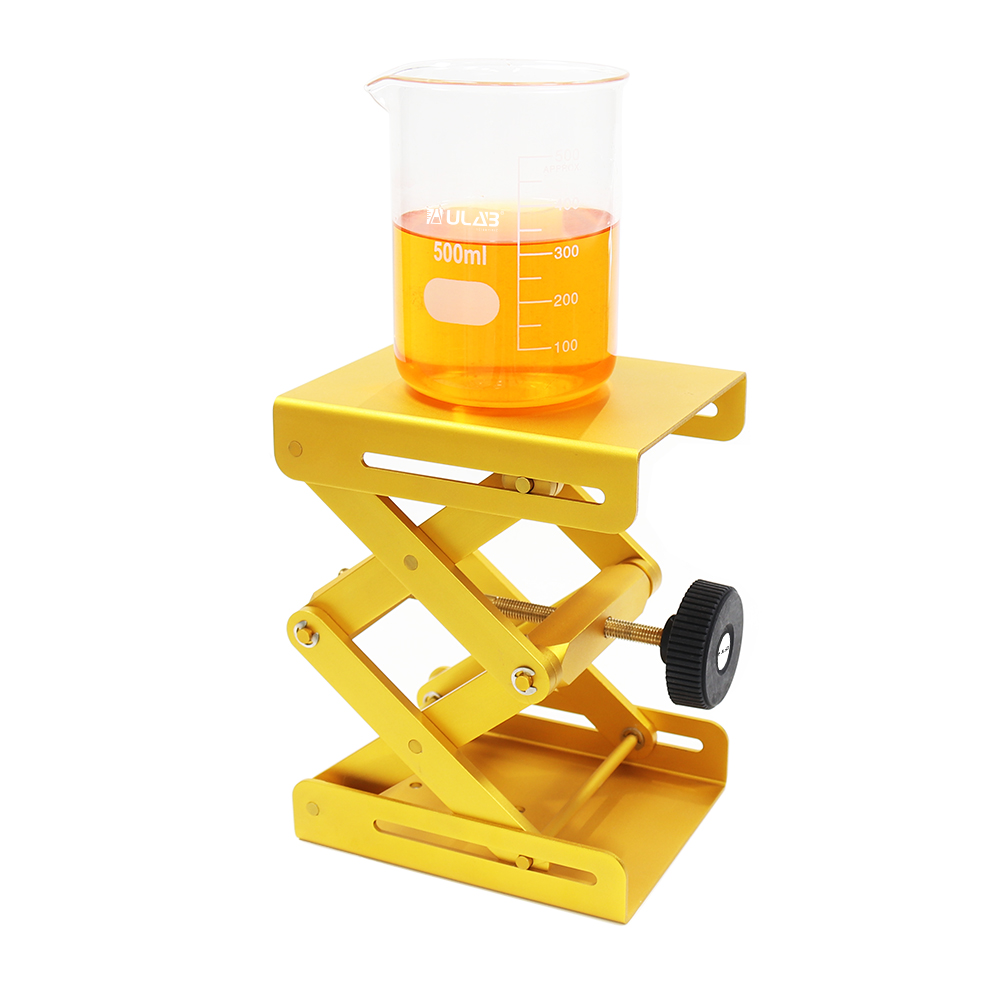 ULAB Lab Jack, Aluminium Lift Table, Jack Platform 5.9"x4.76" Max. Height up to 10.63", Heavy Duty, ULJ1004