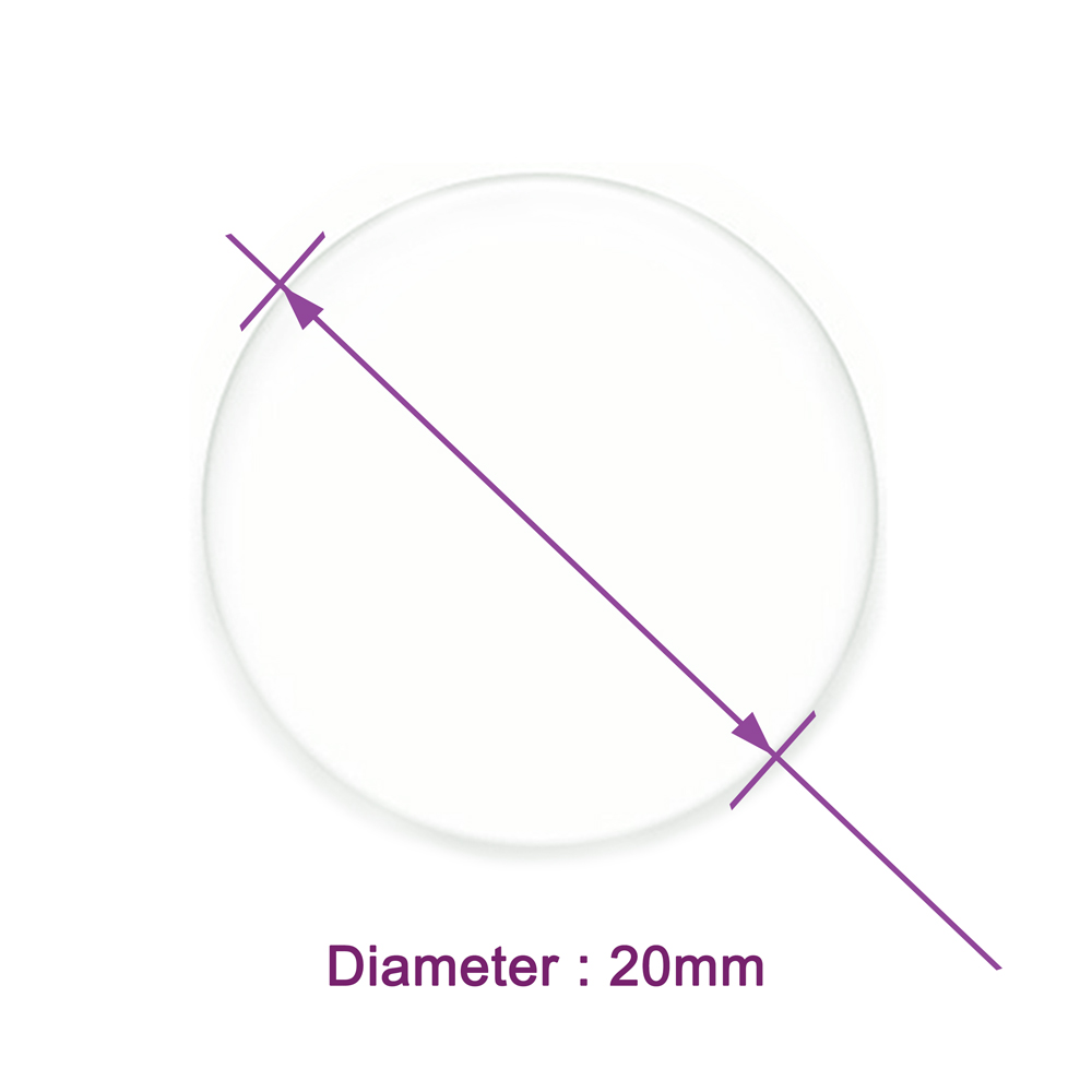 Labvida 100pcs of Pre-cleaned Microscope Cover Glass, Circular, Super White Glass, Dia.20 mm with 2.0# Thickness 0.19-0.22mm, LVR407