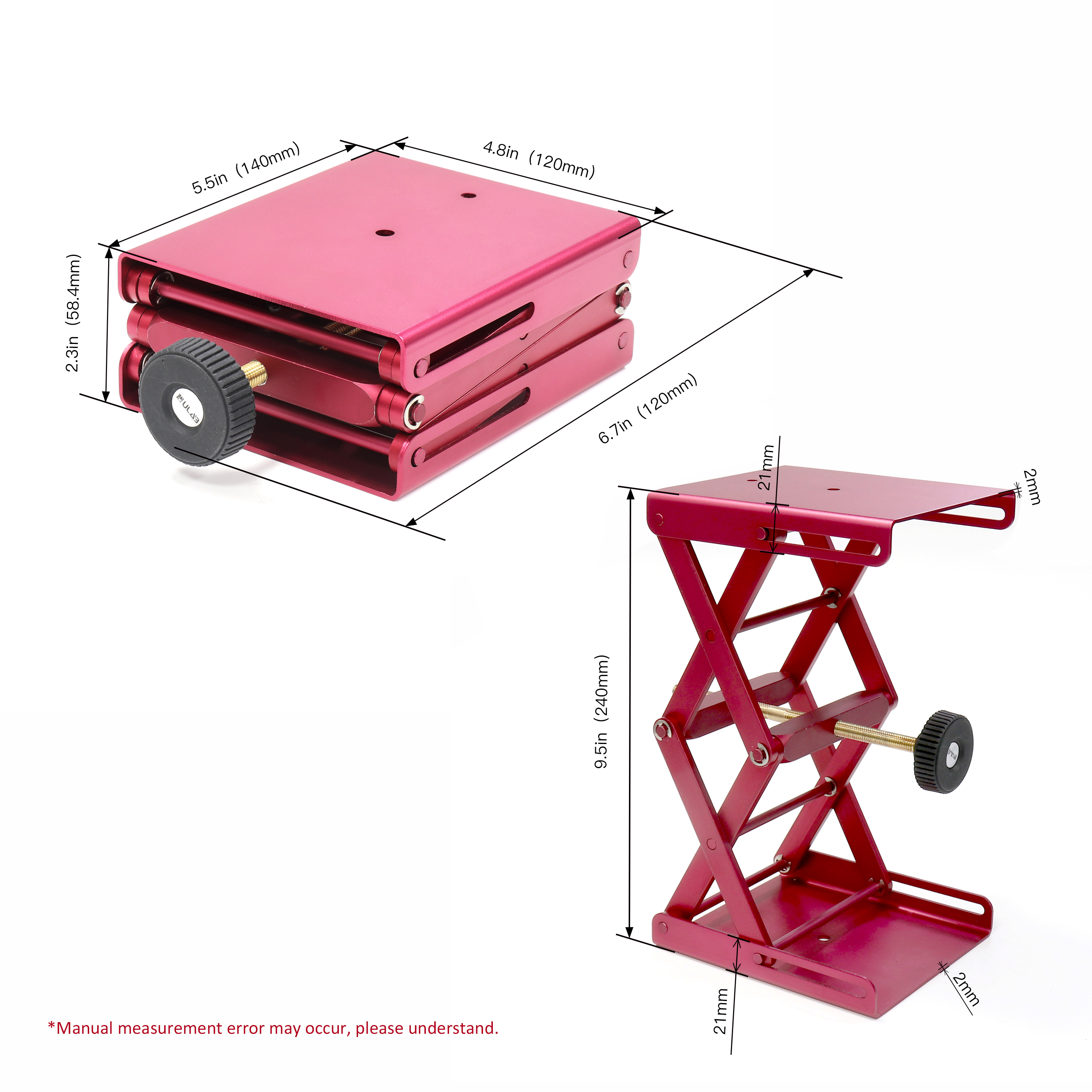 Aluminium Lift Table Jack Platform 4.8x5.5 Max ULJ1001 ULAB ...
