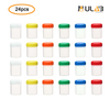 ULAB Scientific Specimen Container Set, Vol.80ml with Molded Graduation, Each 4pcs for 6 Colors, PP Material, UTS1001