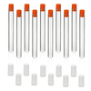 ULAB Scientific Glass Test Tubes with PE Flange Stoppers, Vol.16ml, 16x150mm, Extra Autoclavable PP Tube Closures Offered, Pack of 10, UTT1001