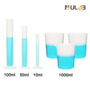 ULAB Scientific Stackable Graduated Plastic Beaker and Measuring Cylinder Set, Including 3pcs of 1000ml beakers, 3pcs of Graduated Plastic cylinders 10ml 50ml 100ml, Molded Graduation, UBP1006