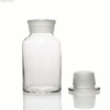 ULAB Clear Glass Wide Mouth Reagent Bottles, Vol. 500ml, with Ground-in Glass Frosted Stopper, Pack of 2, URB1022