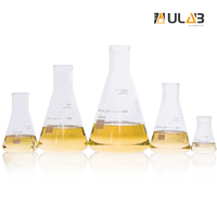 ULAB Scientific Glass Erlenmeyer Flask Set, 5 Sizes 50ml 150ml 250ml 500ml 1000ml, 3.3 Boro with Printed Graduation, UEF1002