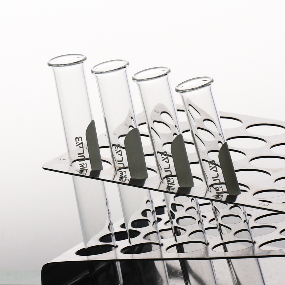 ULAB Scientific Glass Test Tube with Rim, Shot Glass, Cocktail Party Tubes, Cap.9ml, 13x100mm, 3.3 Borosilicate Glass Material, Pack of 20, UTT1007