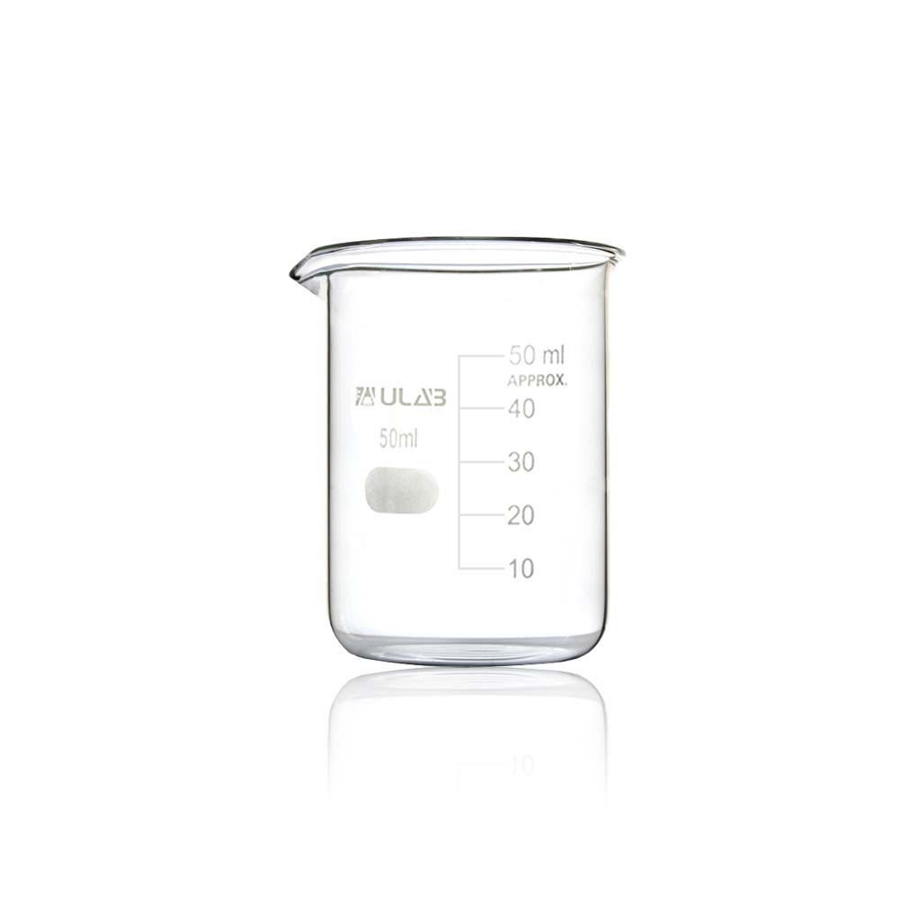1000ml Vol Double Scale 3.3 Borosilicate Griffin Low Form with Printed Graduation ULAB Glass Beaker with Handle UBG1051 