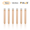 ULAB Plastic Test Tubes with Flange Stoppers, 50pcs of Dia.16x125mm Party Tubes, Orange Color, 50pcs PE Flange Stoppers, Dia.16mm, Nature Color, UTT1018